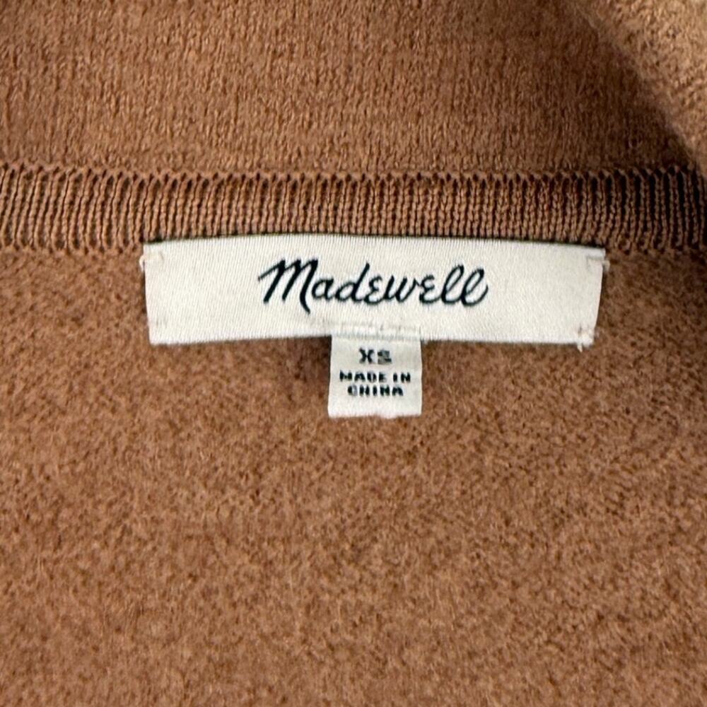 Madewell Merino Wool Sweater Jacket Blazer XS Camel Oversized Minimalist Cozy - Picture 2 of 12